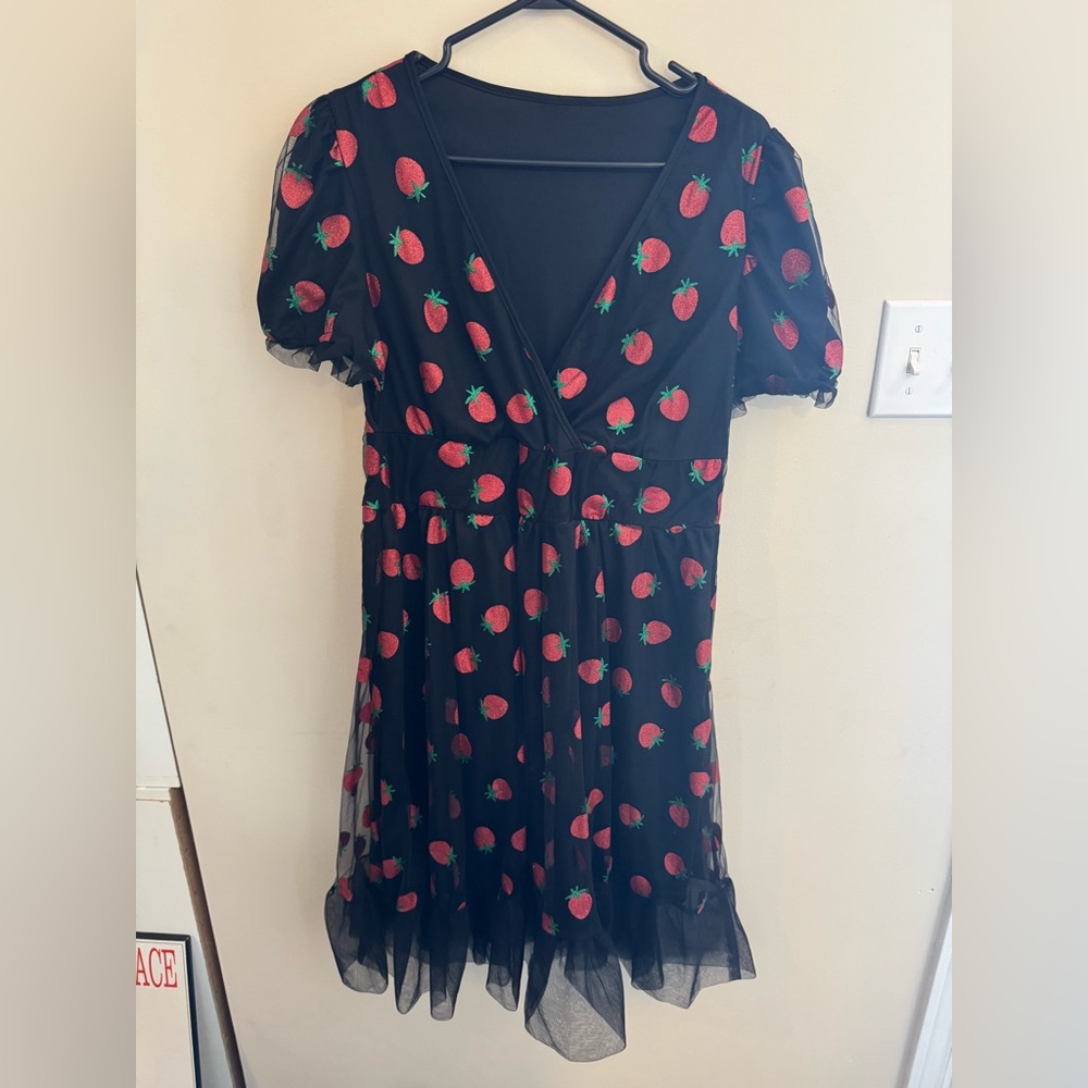 Strawberry Print Dress